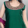 Green Color Churidaar Kameez